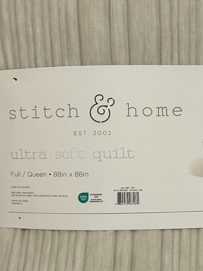 Stitch & Stone Ultra Soft Natural Full/Queen Quilt 88”x88”